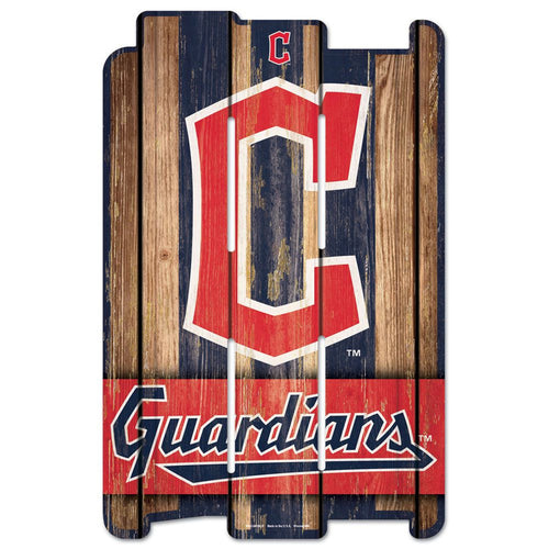 Cleveland Guardians Sign 11x17 Wood Fence Style - WinCraft
