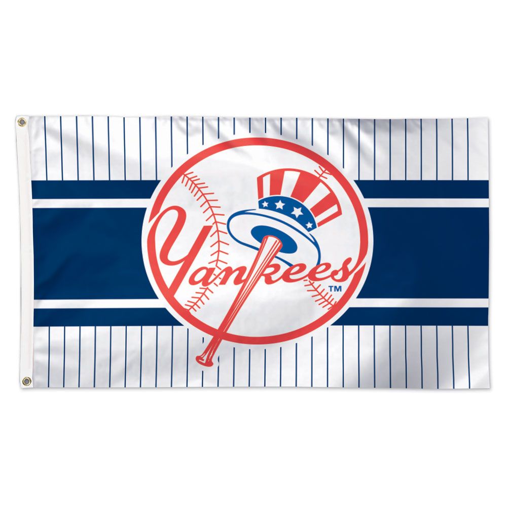 New York Yankees Flag 3x5 Deluxe Style Pinstripe Alternate Special Order - WinCraft