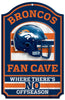 Denver Broncos Wood Sign - 11''x17'' Fan Cave Design - Wincraft