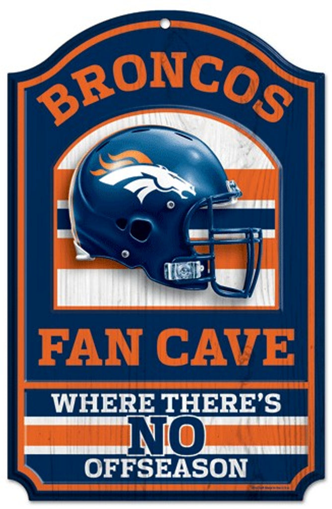 Denver Broncos Wood Sign - 11''x17'' Fan Cave Design - Wincraft