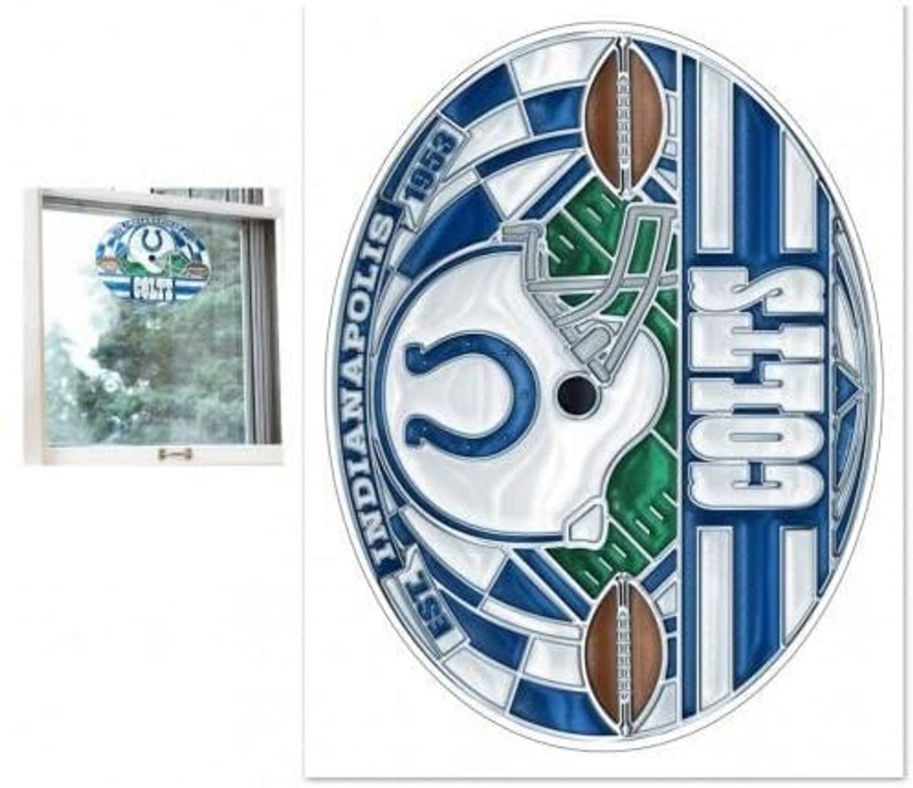 Indianapolis Colts Decal 11x17 Multi Use stained Glass Style - Wincraft