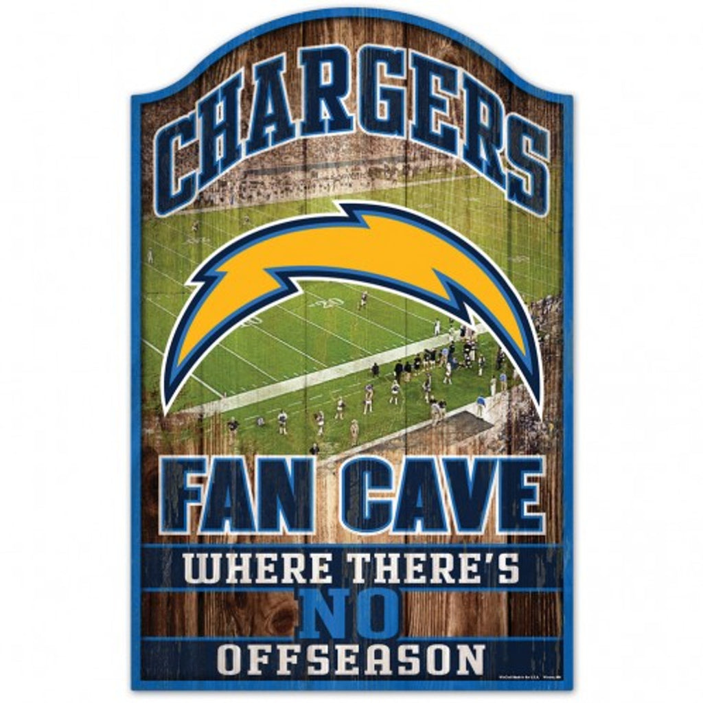 Los Angeles Chargers Sign 11x17 Wood Fan Cave Design - WinCraft
