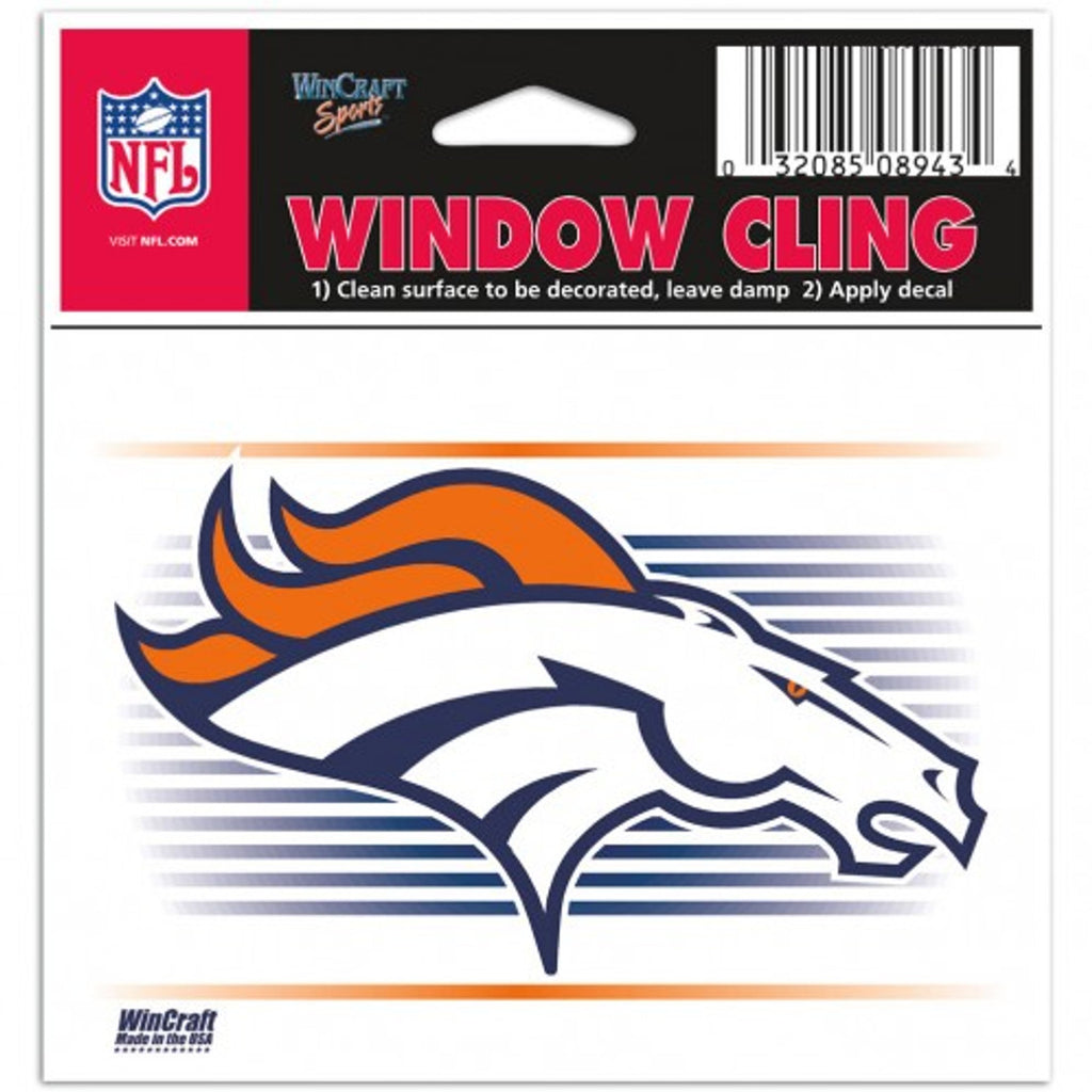 Denver Broncos Decal 3x3 Static Cling Style - Wincraft