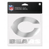 Chicago Bears Decal 6x6 Perfect Cut Chrome - Wincraft