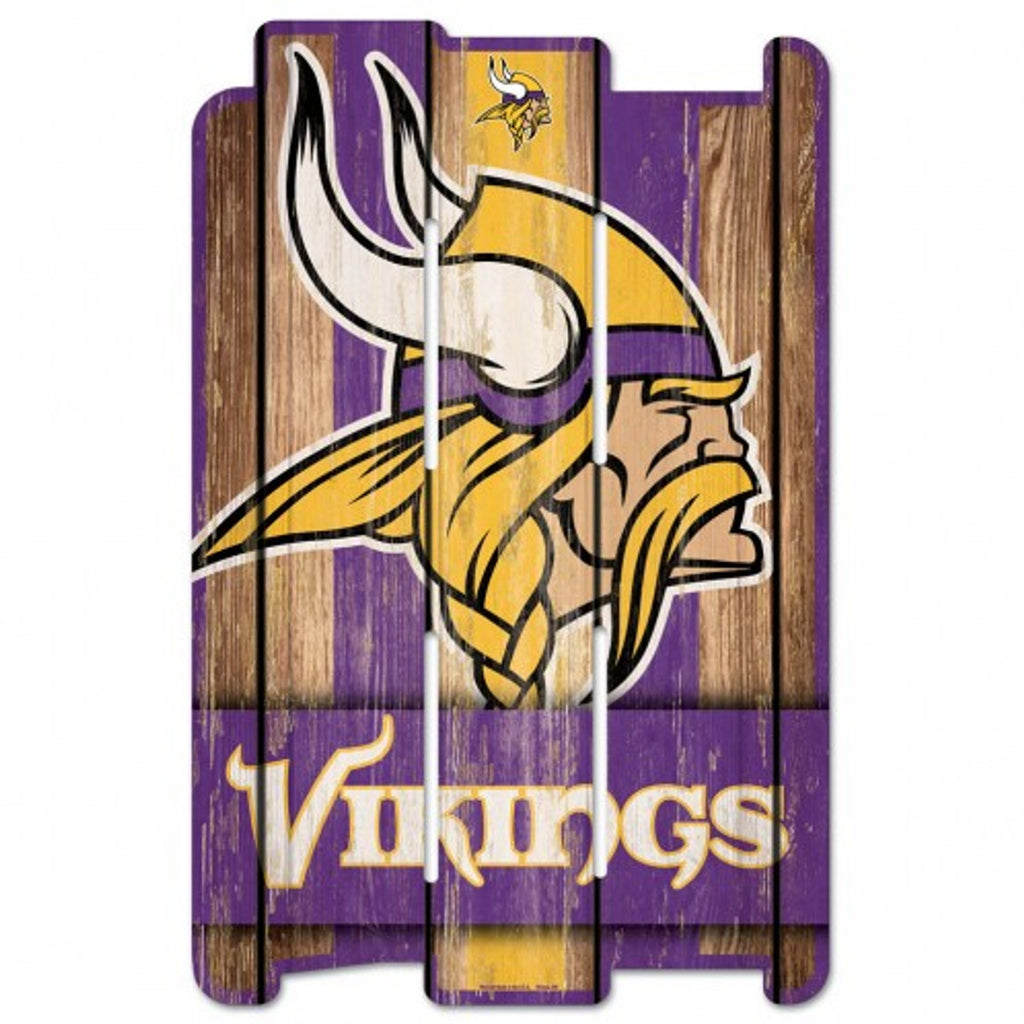 Minnesota Vikings Sign 11x17 Wood Fence Style - Wincraft