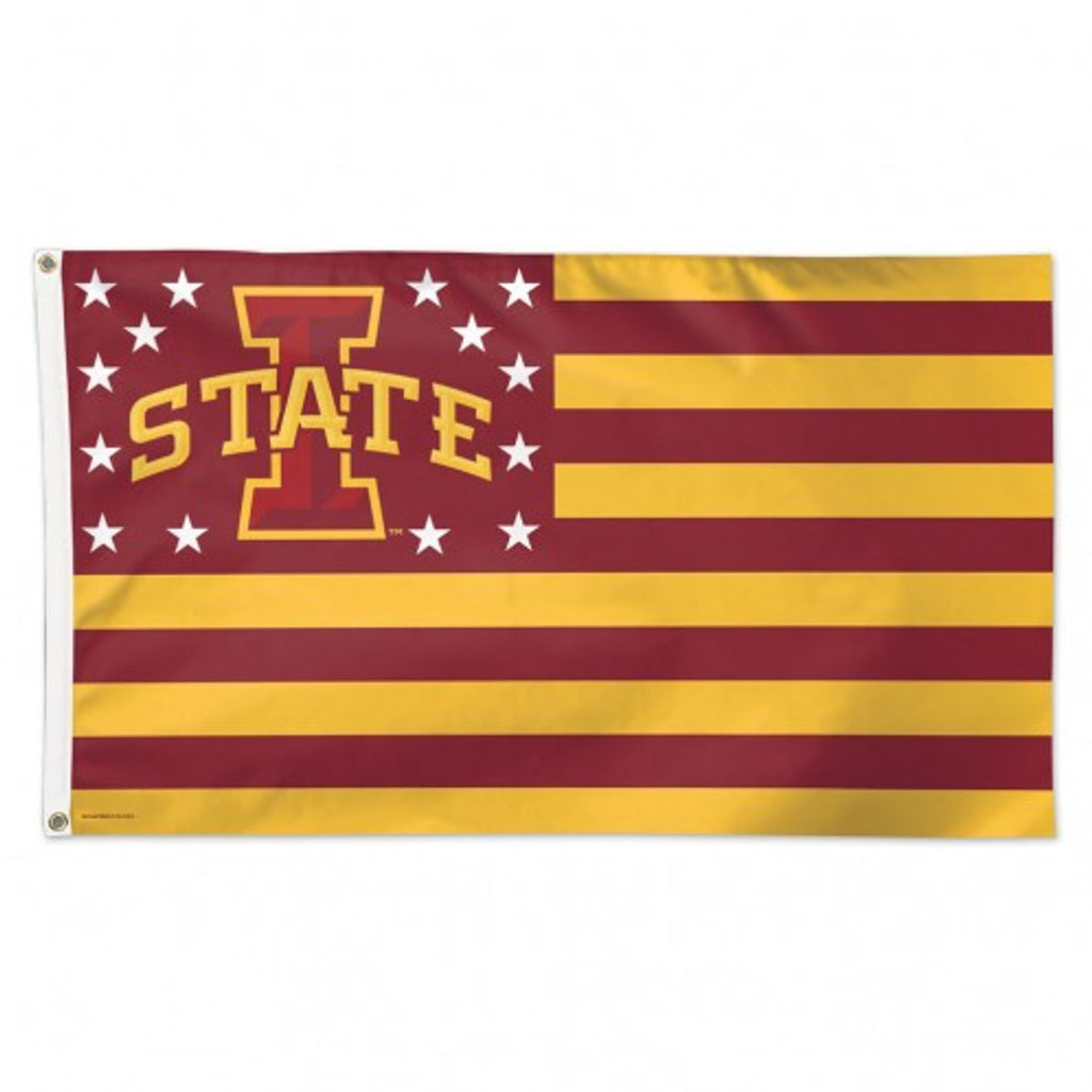 Iowa State Cyclones Flag 3x5 Deluxe Style Stars and Stripes Design - Special Order - Wincraft