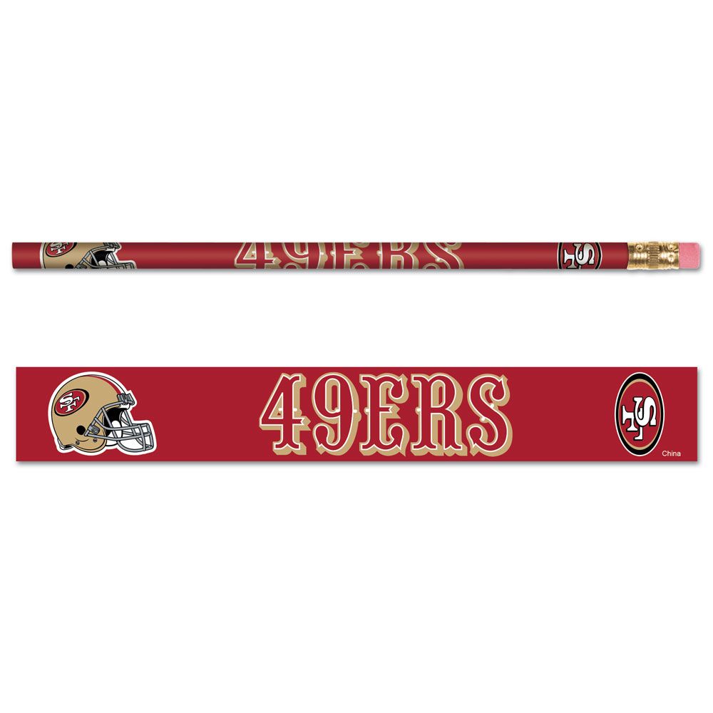 San Francisco 49ers Pencil 6 Pack - 0.25