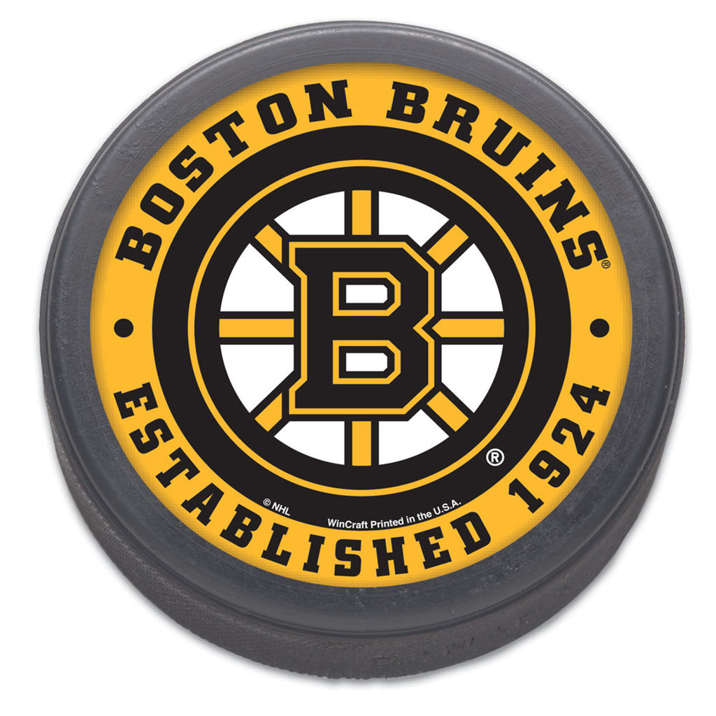 Boston Bruins Hockey Puck Packaged Est 1924 Design - Wincraft