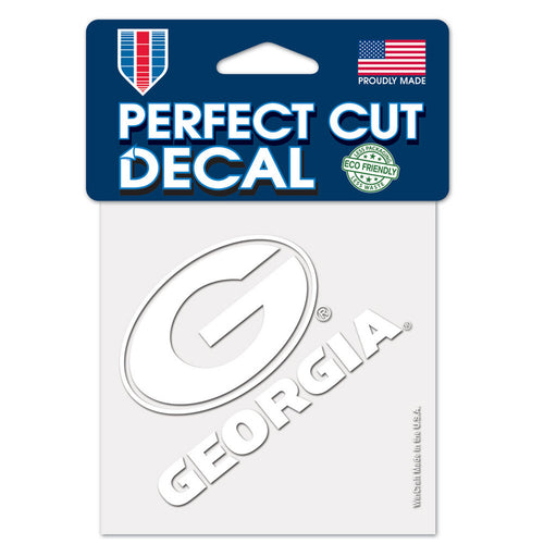 Georgia Bulldogs Decal 4x4 Perfect Cut White - WinCraft