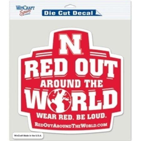 Nebraska Cornhuskers Decal 8x8 Perfect Cut Color Red Out Design - WinCraft