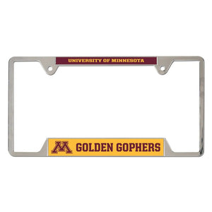 Minnesota Golden Gophers License Plate Frame Metal - Special Order - WinCraft