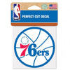 Philadelphia 76ers Decal 4x4 Perfect Cut Color - Wincraft