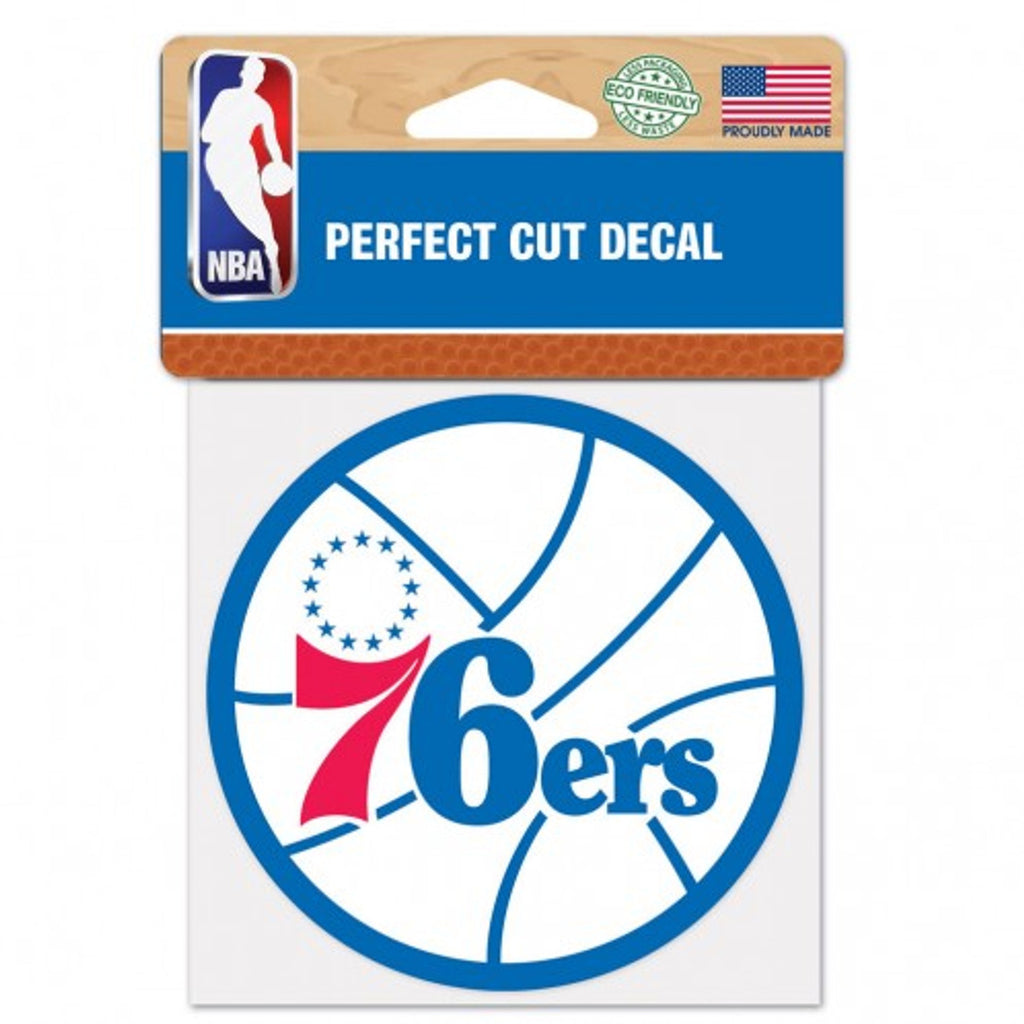 Philadelphia 76ers Decal 4x4 Perfect Cut Color - Wincraft