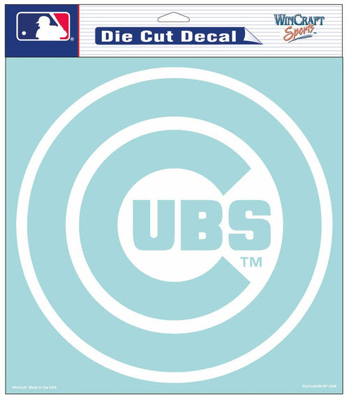 Chicago Cubs Decal 8x8 Die Cut White - WinCraft