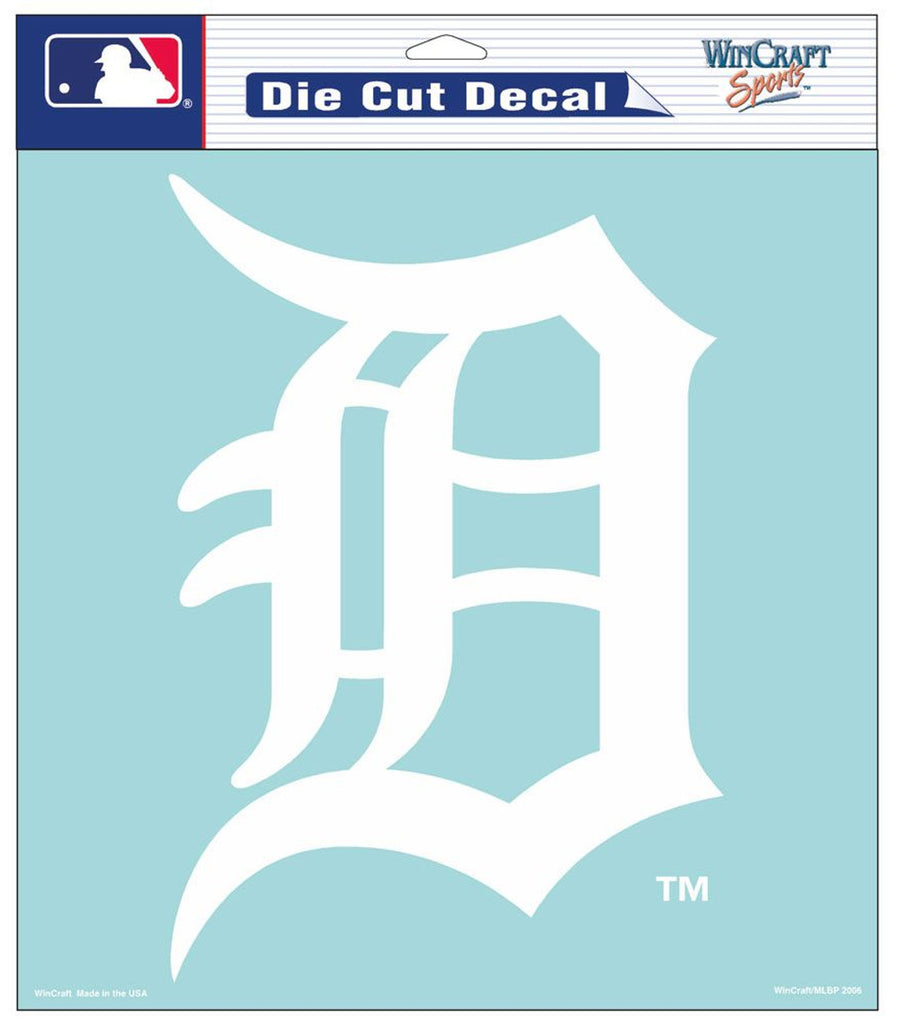 Detroit Tigers Decal 8x8 Die Cut White - Wincraft