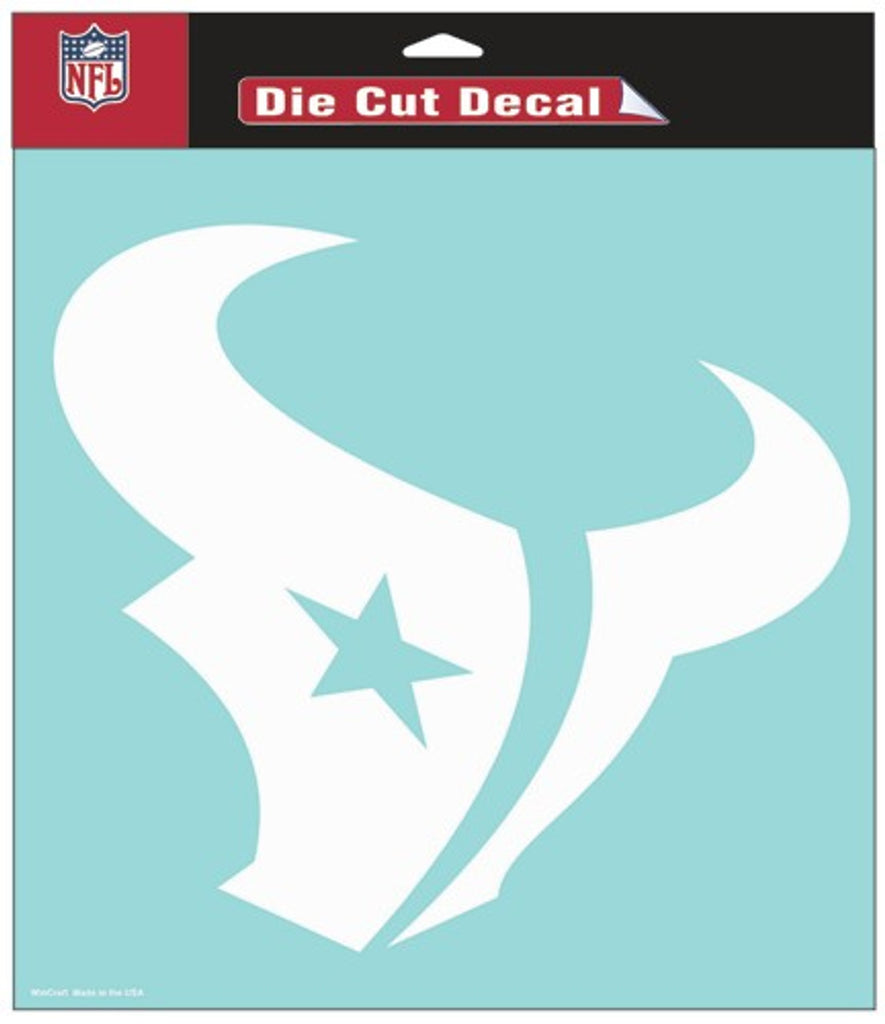 Houston Texans Decal 8x8 Die Cut White - Wincraft