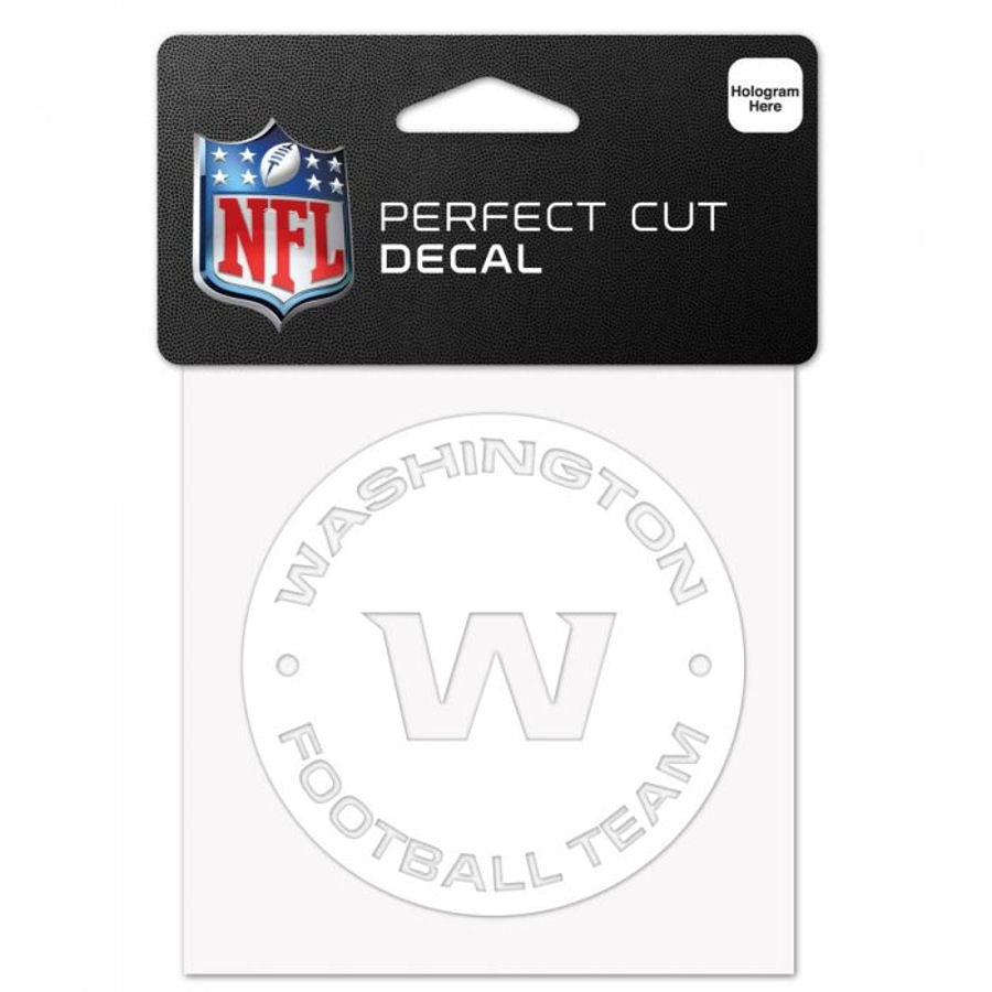 Washington Football Team Decal 4x4 Perfect Cut White - WinCraft