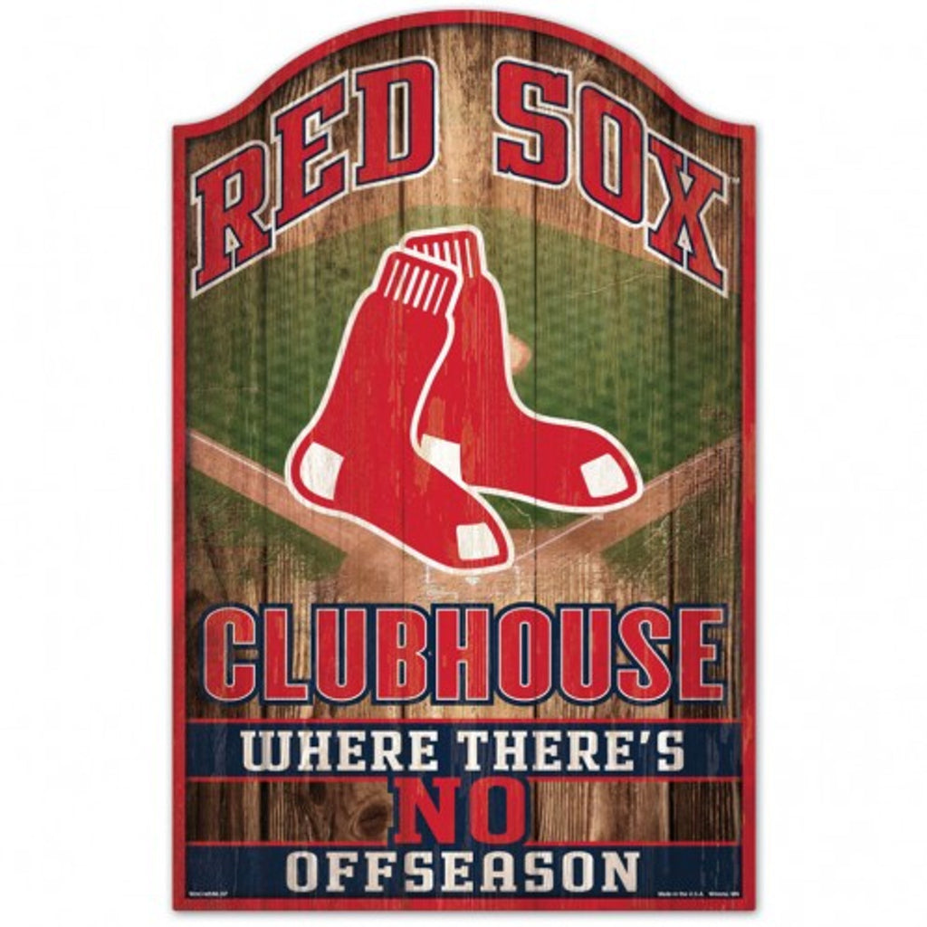 Boston Red Sox Sign 11x17 Wood Fan Cave Design - Wincraft