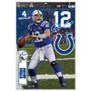 Indianapolis Colts Decal 11x17 Multi Use Andrew Luck Design Cut to Logo 4 Piece CO - 0.25
