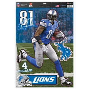 Detroit Lions Decal 11x17 Multi Use Calvin Johnson Design - WinCraft