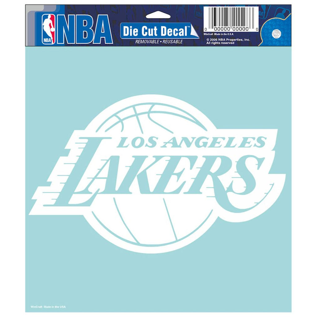 Los Angeles Lakers Decal 8x8 Die Cut White - Wincraft