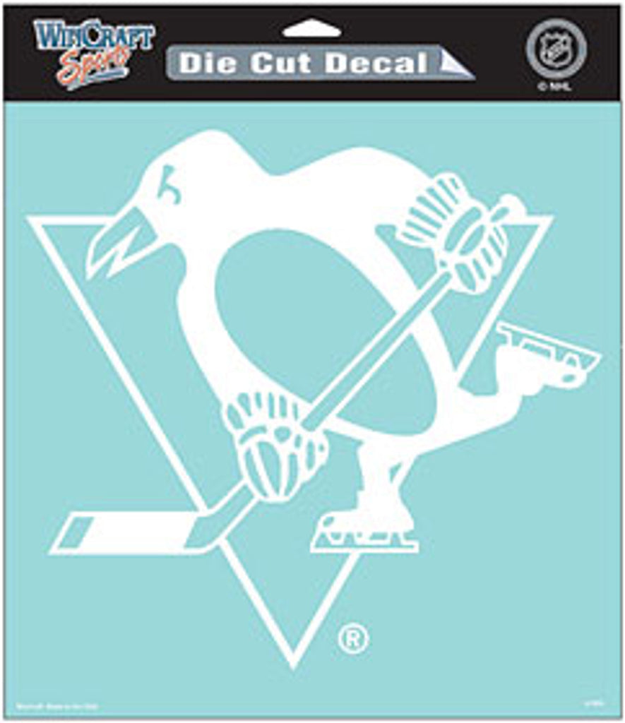 Pittsburgh Penguins Decal 8x8 Die Cut White - Wincraft