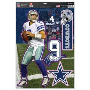 Dallas Cowboys Decal 11x17 Multi Use Tony Romo Design - WinCraft