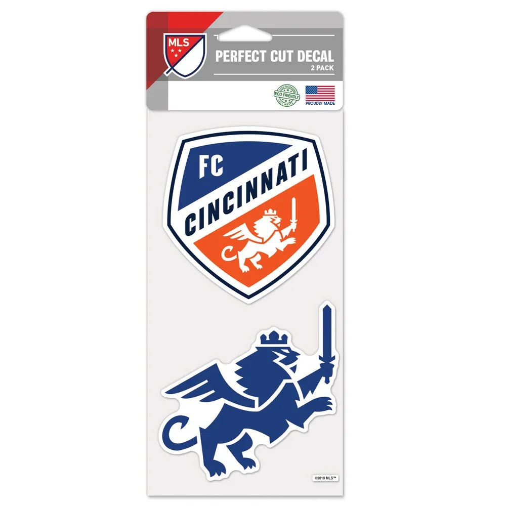 FC Cincinnati Decal 4x4 Perfect Cut Set of 2 - WinCraft