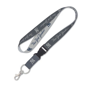 New York Yankees Lanyard with Detachable Buckle Grey - Special Order - WinCraft