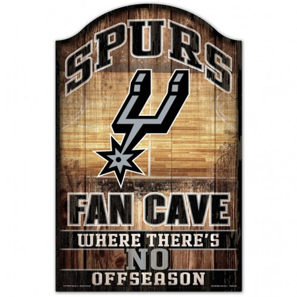 San Antonio Spurs Sign 11x17 Wood Fan Cave Design - Special Order - Wincraft