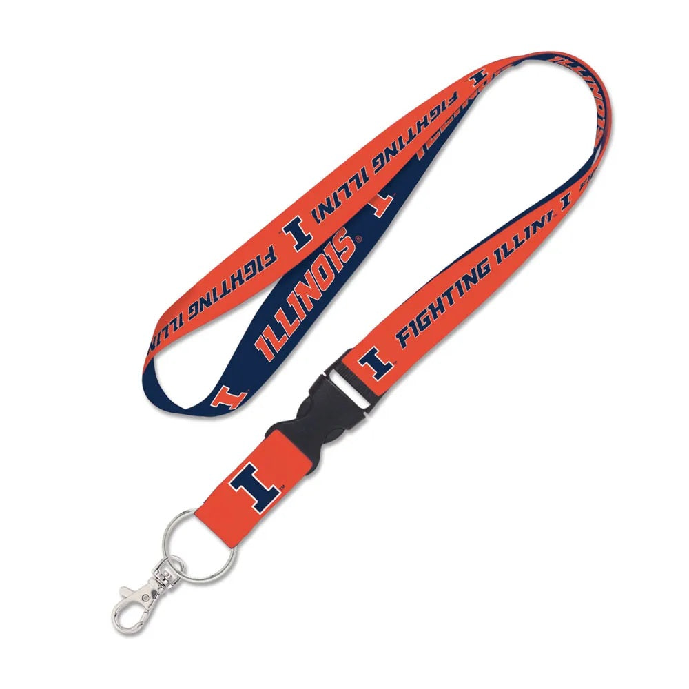 Illinois Fighting Illini Lanyard with Detachable Buckle - WinCraft