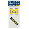 Michigan Wolverines Set of 2 Die Cut Decals - 0.25