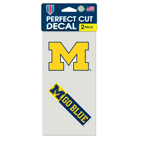 Michigan Wolverines Set of 2 Die Cut Decals - 0.25