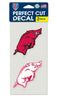 Arkansas Razorbacks Decal 4x4 Perfect Cut Set of 2 - Special Order - Wincraft