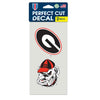 Georgia Bulldogs Set of 2 Die Cut Decals - 0.25