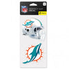 Miami Dolphins Decal 4x4 Perfect Cut Set of 2 - 0.25