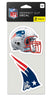 New England Patriots Set of 2 Die Cut Decals - 0.25