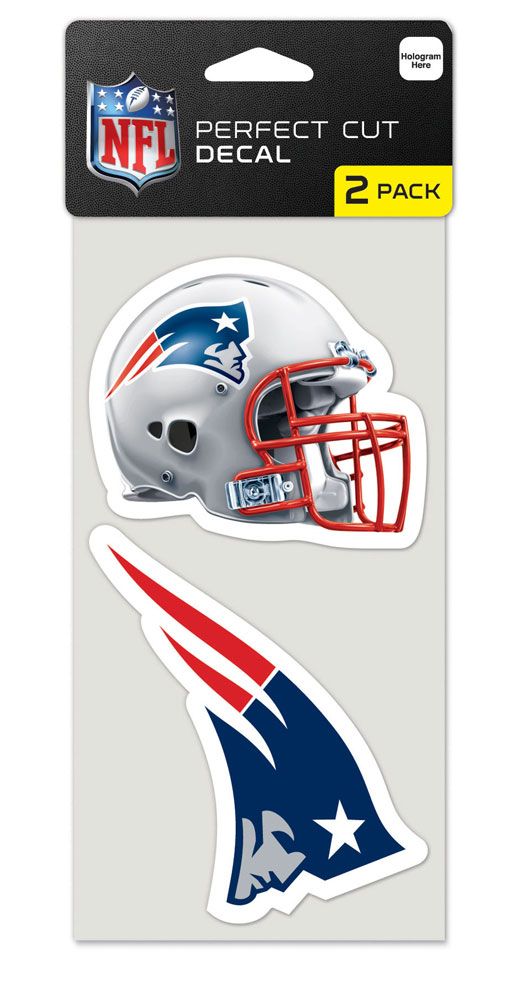 New England Patriots Set of 2 Die Cut Decals - 0.25