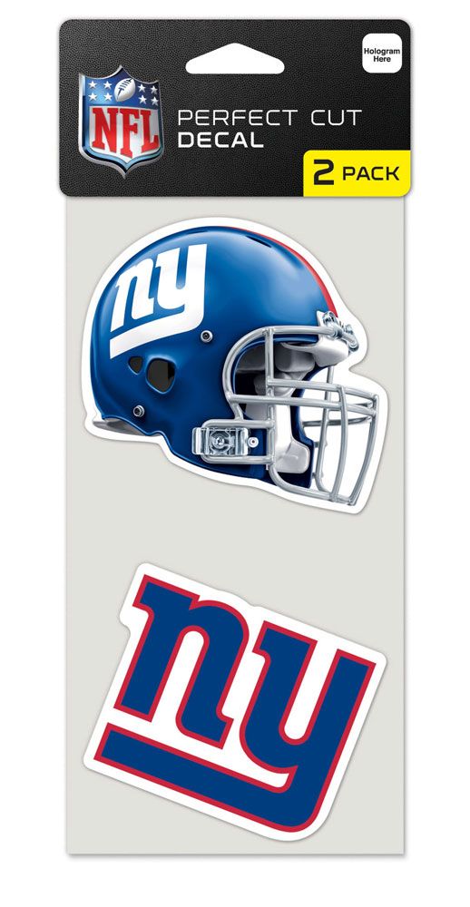 New York Giants Set of 2 Die Cut Decals - 0.25