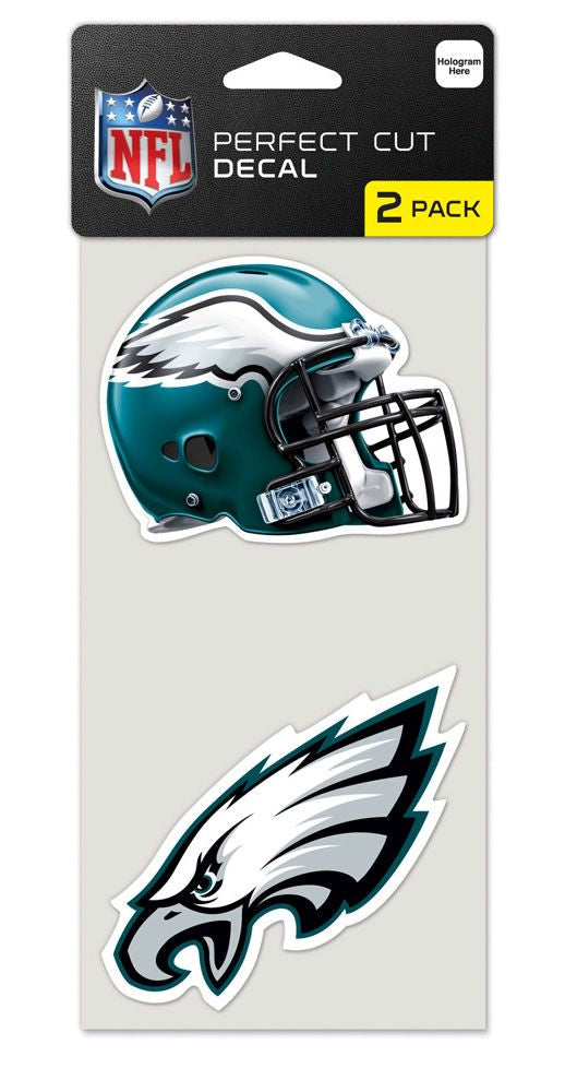 Philadelphia Eagles Decal 4x4 Perfect Cut Set of 2 - Wincraft