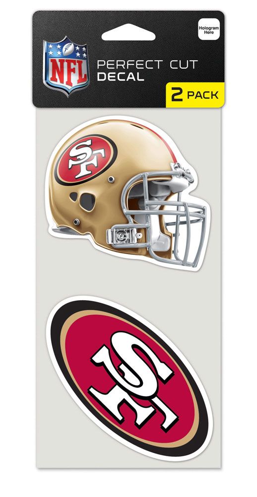 San Francisco 49ers Set of 2 Die Cut Decals - 0.25