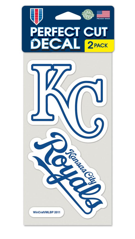 Kansas City Royals Set of 2 Die Cut Decals - 0.25