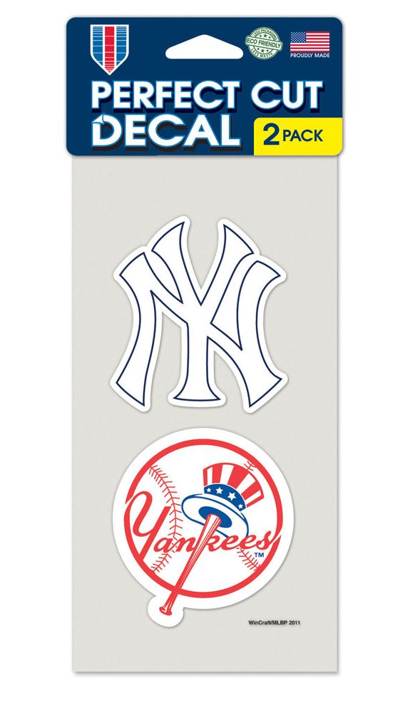 New York Yankees Set of 2 Die Cut Decals - 0.25