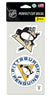 Pittsburgh Penguins Set of 2 Die Cut Decals - 0.25