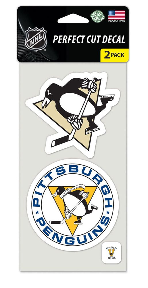 Pittsburgh Penguins Set of 2 Die Cut Decals - 0.25