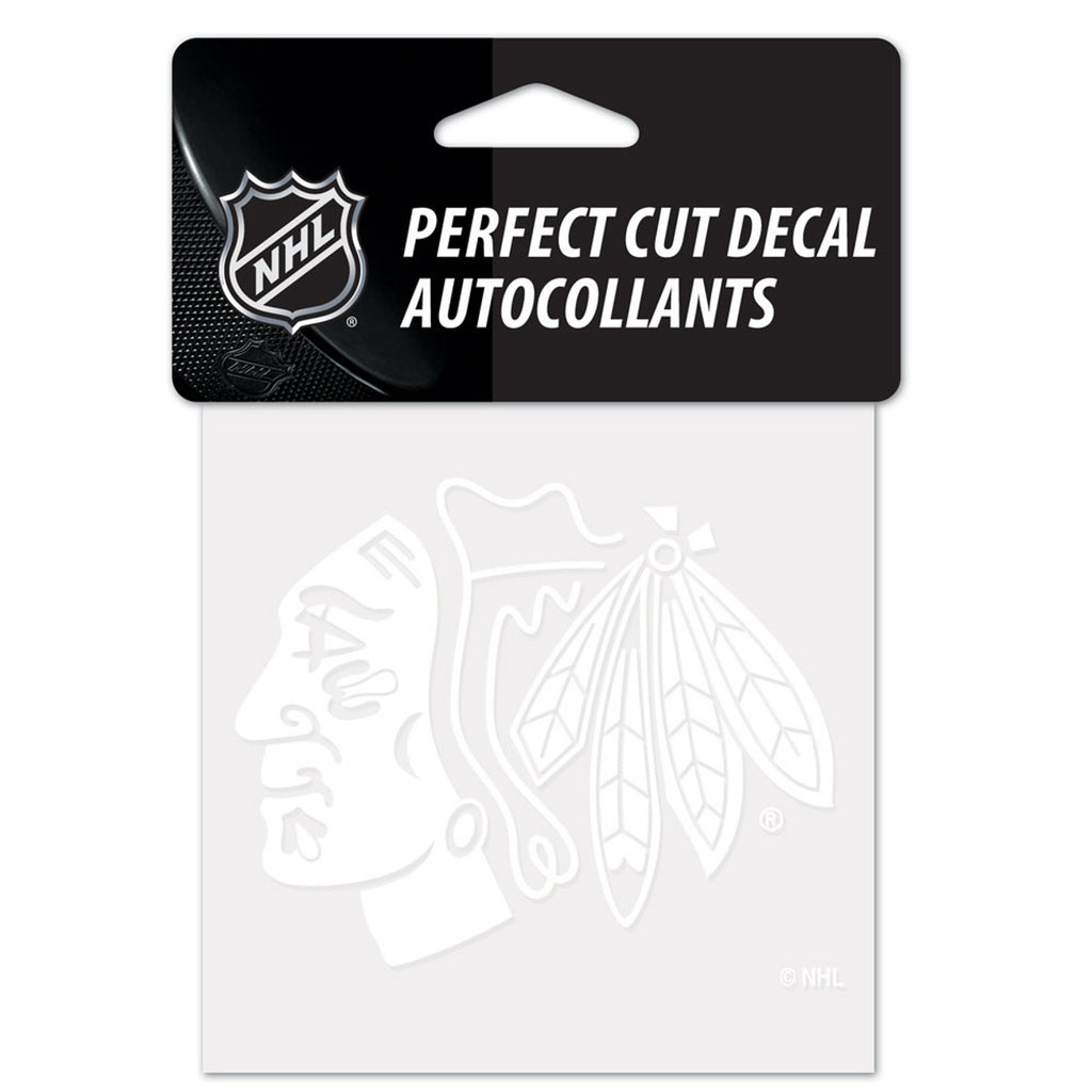 Chicago Blackhawks Decal 4x4 Perfect Cut White - WinCraft