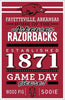 Arkansas Razorbacks Sign 11x17 Wood Established - WinCraft