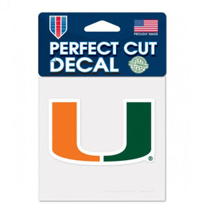 Miami Hurricanes Decal 4x4 Perfect Cut Color - WinCraft