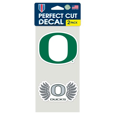 Oregon Ducks Set of 2 Die Cut Decals - 0.25