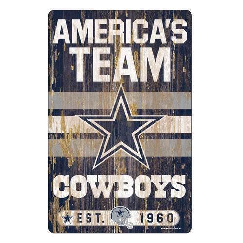 Dallas Cowboys Sign 11x17 Wood Slogan Design - WinCraft